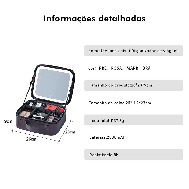 Necessaire feminina, Bolsa organizadora, de maquiagem